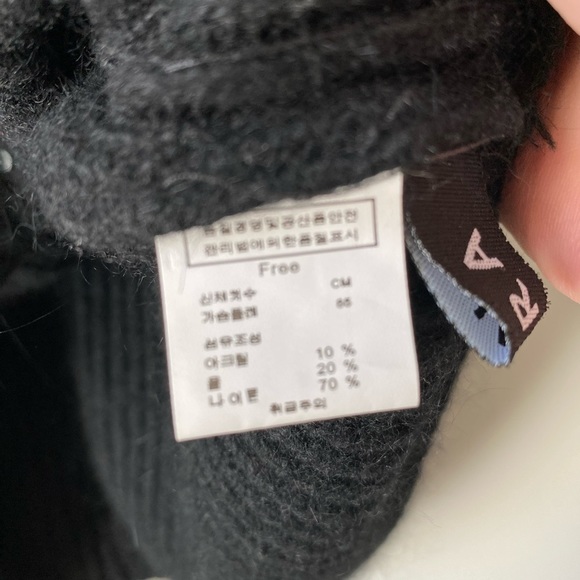 Soft angora beaded velvet tie cardigan - Picture 3 of 4